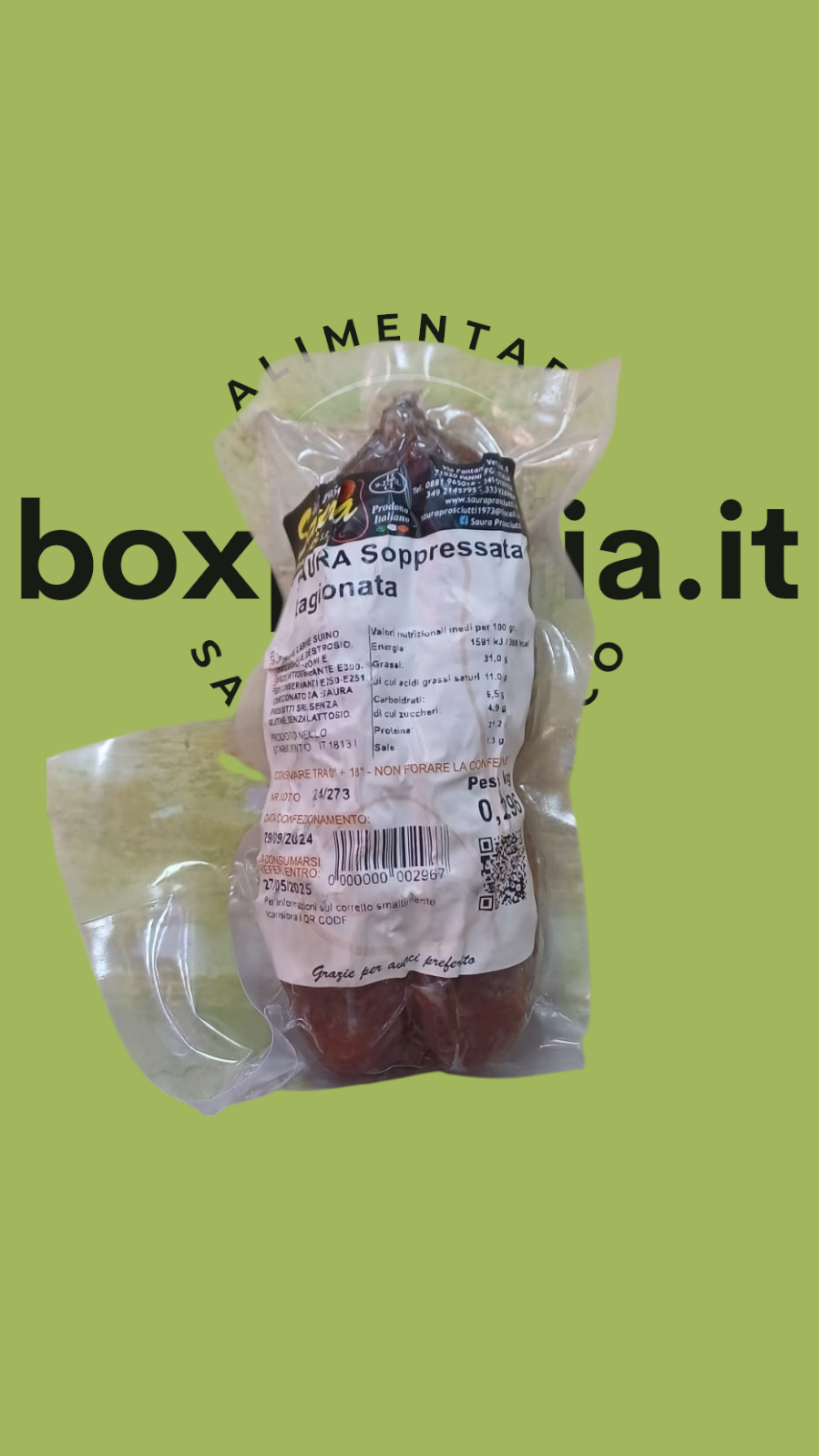 Soppressata di Panni - 280 gr. circa