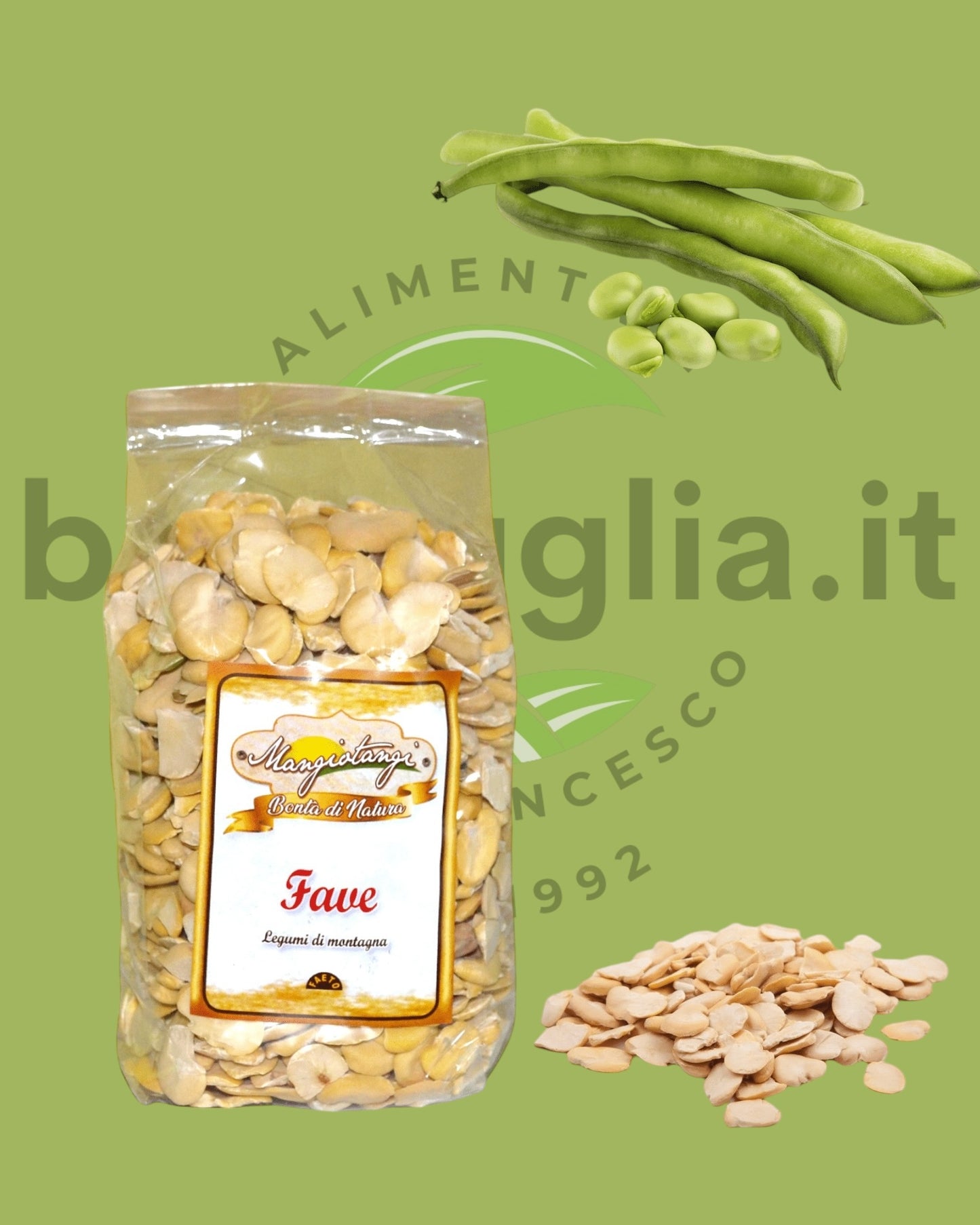 Fave spezzate legumi di montagna di Faeto - 400 gr.